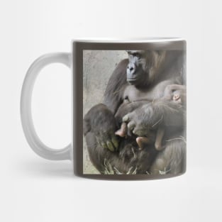 Western Lowland Gorilla and baby Mug